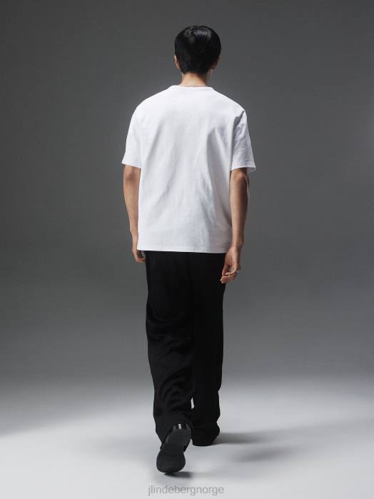 J.Lindeberg menn camilo grafisk t-skjorte sky hvit klær F8642134