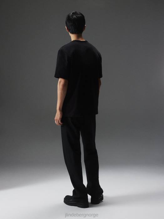 J.Lindeberg menn camilo grafisk t-skjorte svart klær F8642135