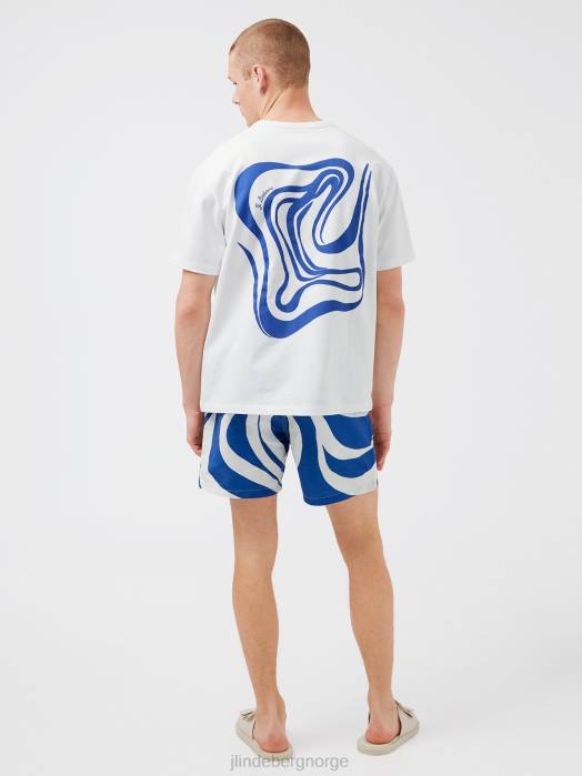 J.Lindeberg menn collin t-skjorte med logotrykk hvit klær F8642142