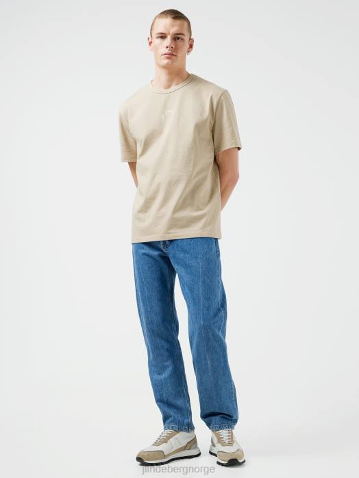 J.Lindeberg menn collin t-skjorte med logotrykk safari beige klær F8642143