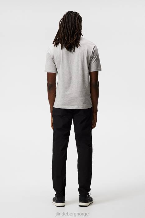 J.Lindeberg menn dale diamond patch t-skjorte lys grå melange klær F864980
