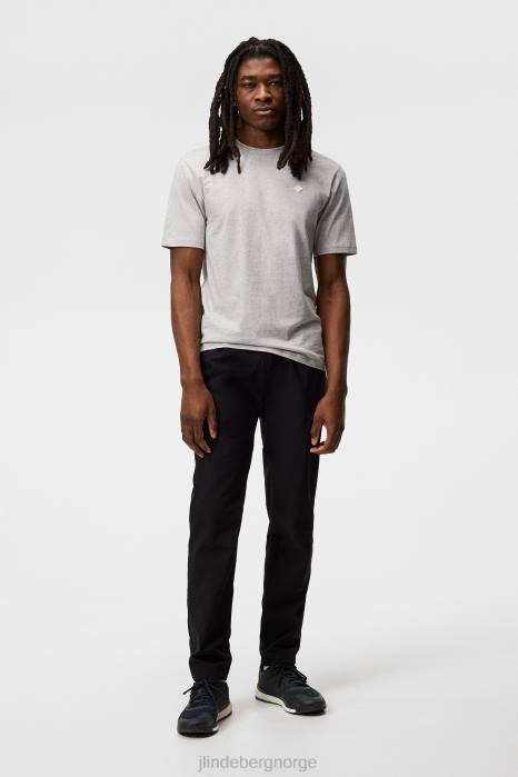 J.Lindeberg menn dale diamond patch t-skjorte lys grå melange klær F864980