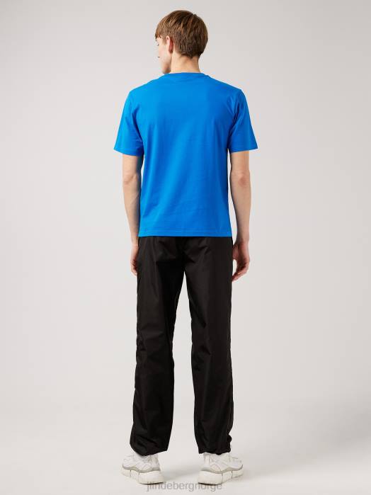 J.Lindeberg menn dale t-skjorte med brystlomme sann blå klær F8642163