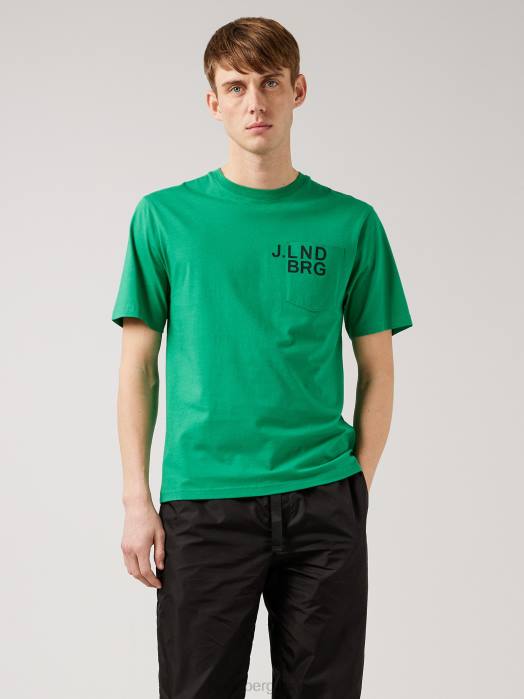 J.Lindeberg menn dale t-skjorte med brystlomme vårgrønne klær F8642162