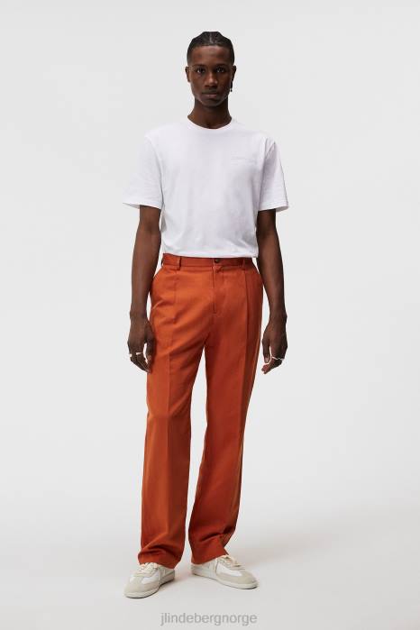 J.Lindeberg menn dale t-skjorte med sesongtrykk hvit klær F864942