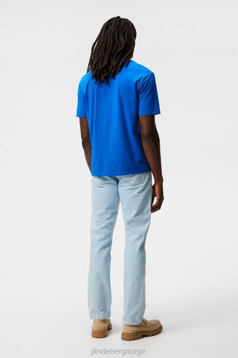 J.Lindeberg menn darcy logo t-skjorte lapis blå klær F864971