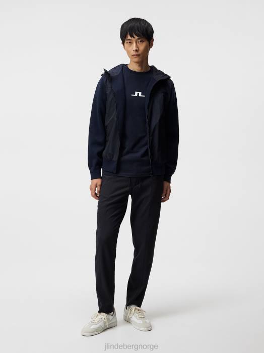 J.Lindeberg menn darcy logo t-skjorte marinen klær F864970