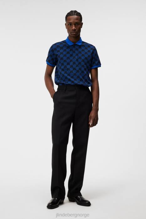 J.Lindeberg menn deklan jacquard polo marinen klær F864959