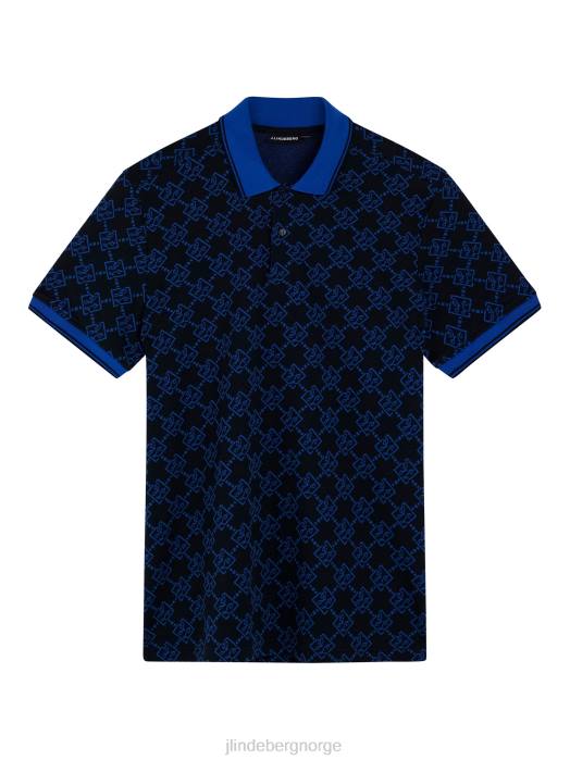 J.Lindeberg menn deklan jacquard polo marinen klær F864959