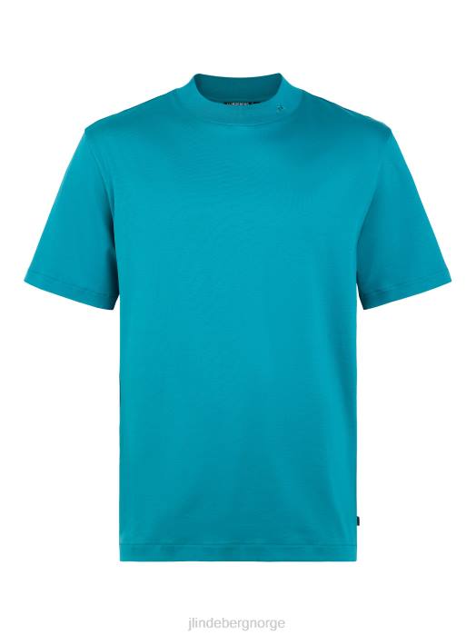 J.Lindeberg menn ess t-skjorte med falsk hals dyp innsjø klær F8642147
