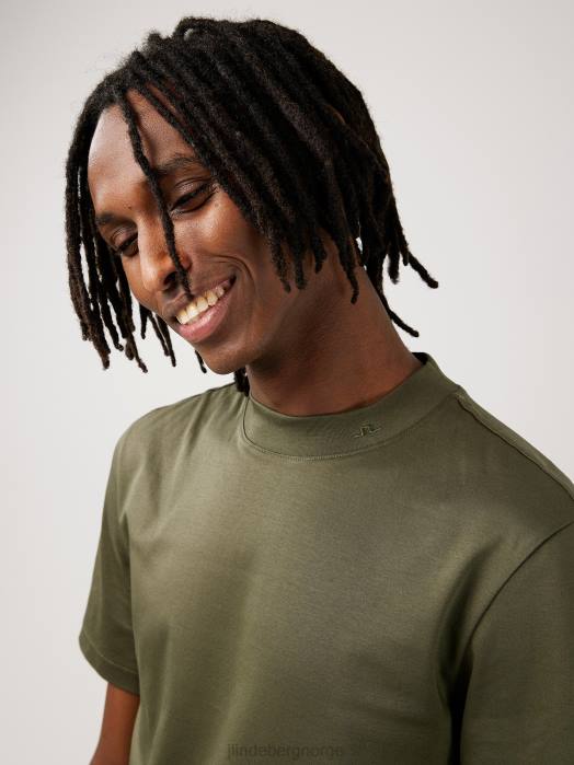 J.Lindeberg menn ess t-skjorte med falsk hals dype dyp klær F8642156