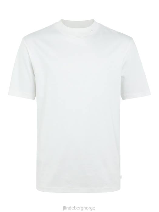 J.Lindeberg menn ess t-skjorte med falsk hals hvit klær F8642146