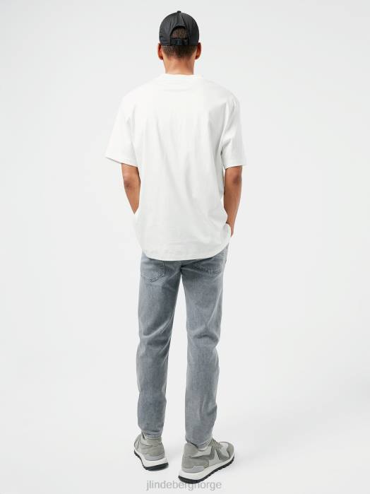 J.Lindeberg menn ess t-skjorte med falsk hals hvit klær F8642155