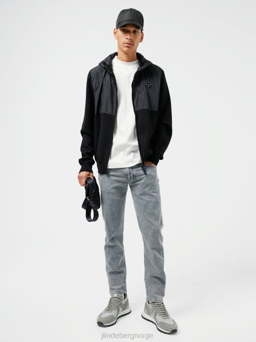 J.Lindeberg menn ess t-skjorte med falsk hals hvit klær F8642155