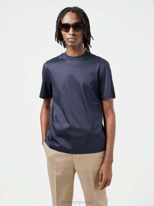 J.Lindeberg menn ess t-skjorte med falsk hals marinen klær F8642157