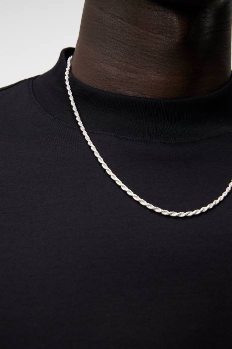 J.Lindeberg menn ess t-skjorte med falsk hals svart klær F864975