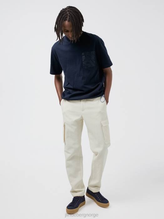 J.Lindeberg menn ross hybrid t-skjorte marinen klær F8642144