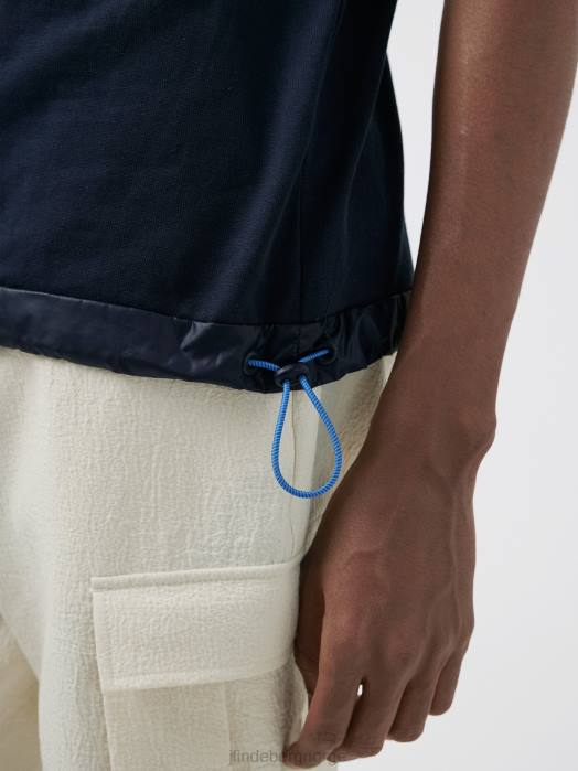 J.Lindeberg menn ross hybrid t-skjorte marinen klær F8642144