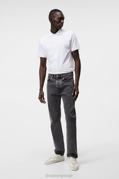 J.Lindeberg menn rubi slim polo hvit klær F864956