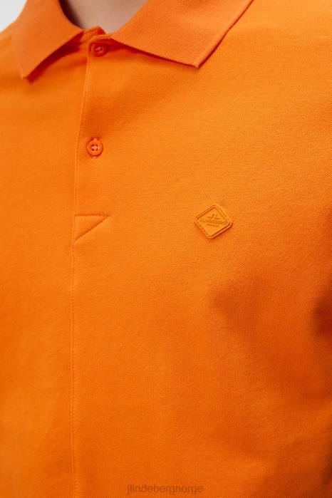 J.Lindeberg menn rubi slim polo russet oransje klær F864953