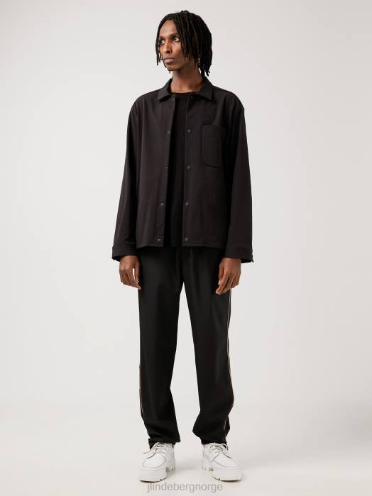 J.Lindeberg menn saint løs t-skjorte svart klær F8642158