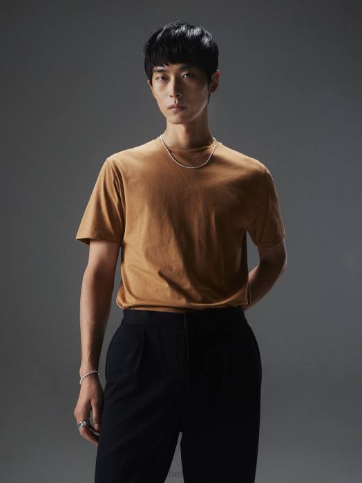 J.Lindeberg menn sid basic t-skjorte chipmunk klær F8642133