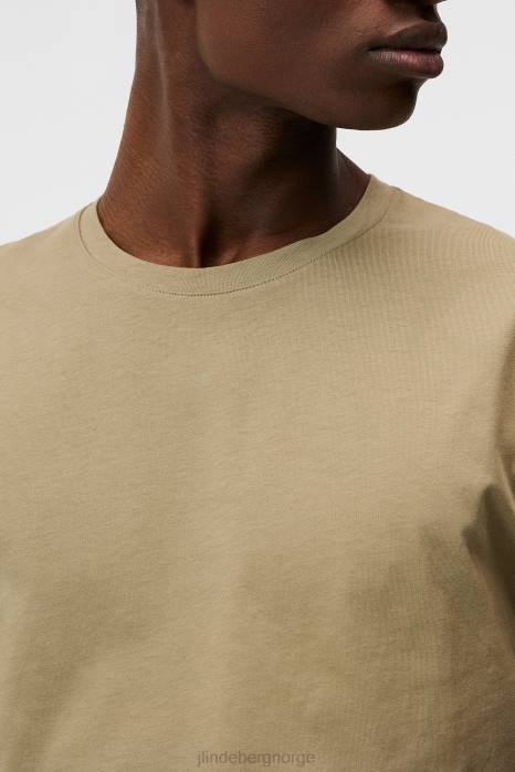 J.Lindeberg menn side basic t-skjorte i bomull aloe klær F864947