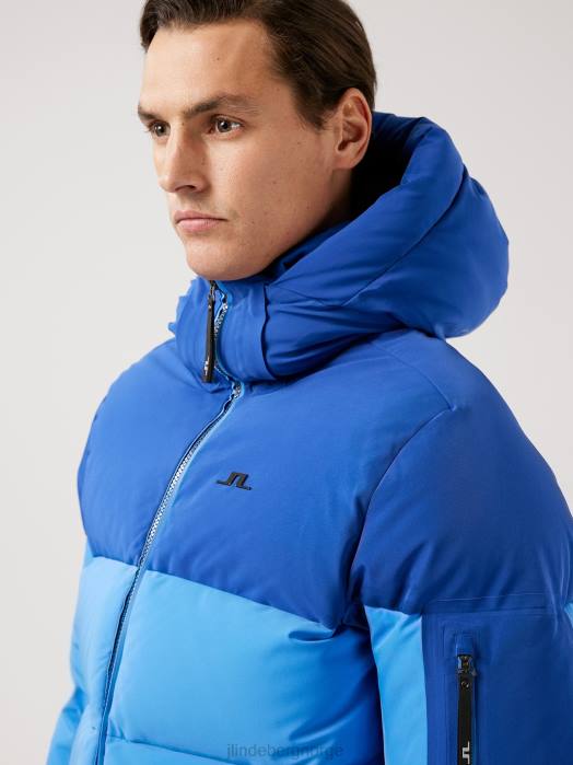 J.Lindeberg menn adler dun skijakke spekter blått klær F8642485