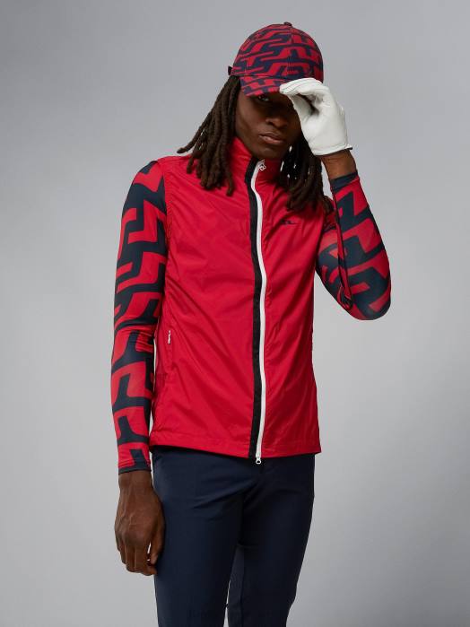 J.Lindeberg menn ask lett pakkbar vest Barbados kirsebær klær F8642394