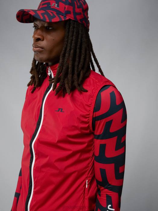 J.Lindeberg menn ask lett pakkbar vest Barbados kirsebær klær F8642394