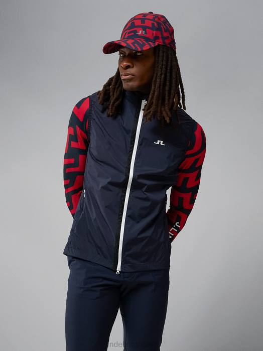 J.Lindeberg menn ask lett pakkbar vest marinen klær F8642393