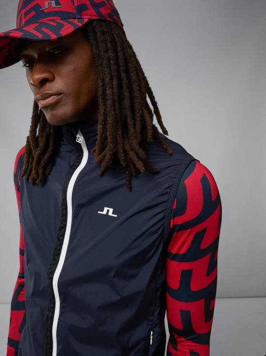 J.Lindeberg menn ask lett pakkbar vest marinen klær F8642393