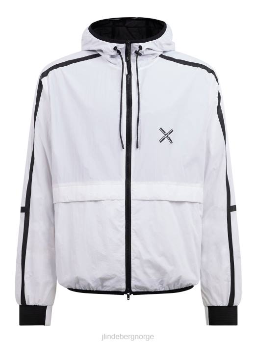 J.Lindeberg menn aston lettvektsjakke hviske hvitt klær F8642472