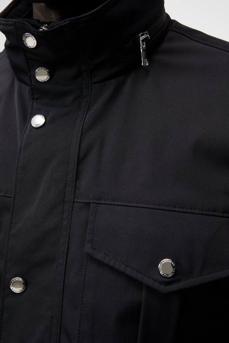 J.Lindeberg menn bailey poly jakke svart klær F864929