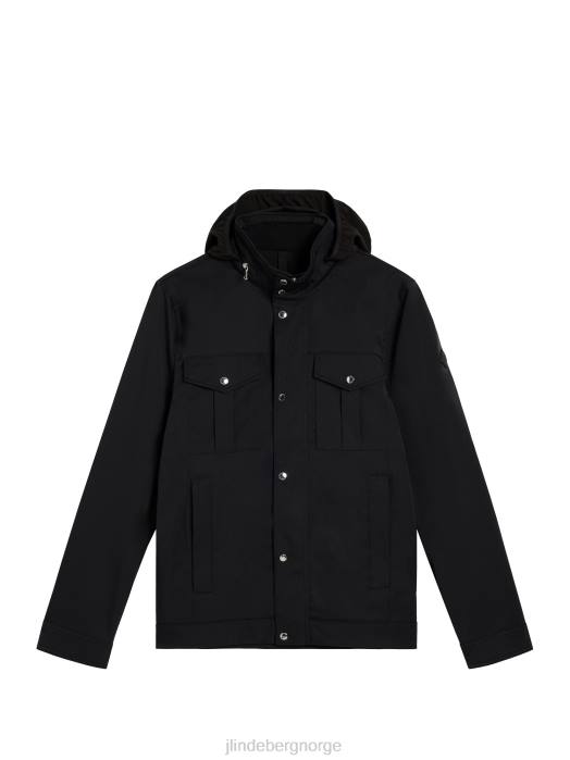 J.Lindeberg menn bailey poly jakke svart klær F864929