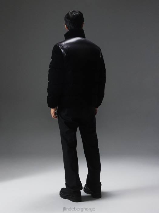 J.Lindeberg menn baker cord dunjakke svart klær F8642379