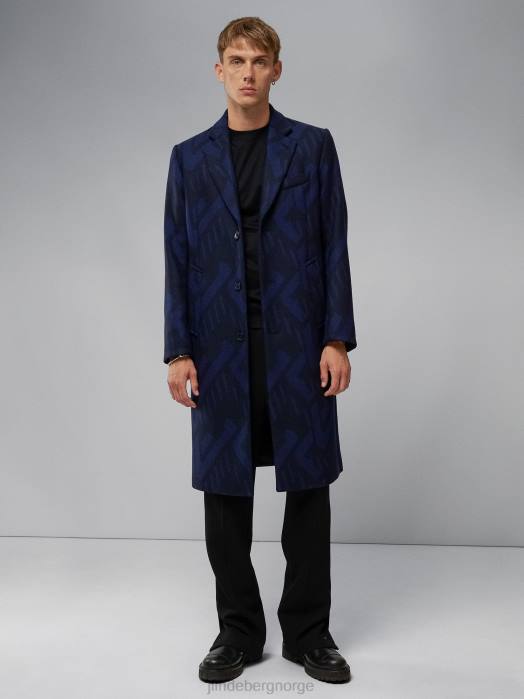 J.Lindeberg menn burke geo coat marinen klær F8642405