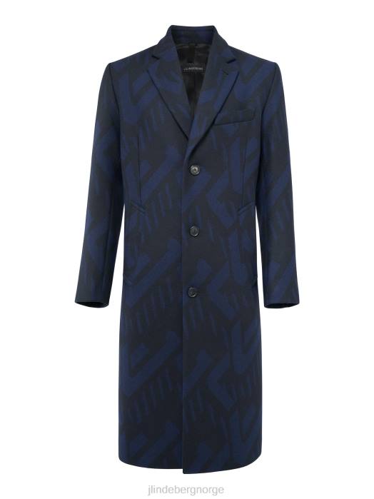 J.Lindeberg menn burke geo coat marinen klær F8642405