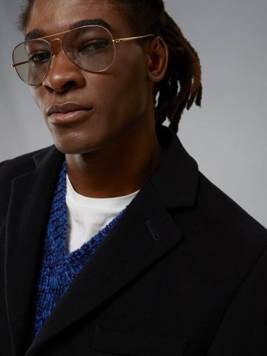 J.Lindeberg menn burke ull kashmir frakk svart klær F8642400