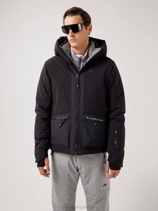 J.Lindeberg menn edmund skijakke svart klær F8642480
