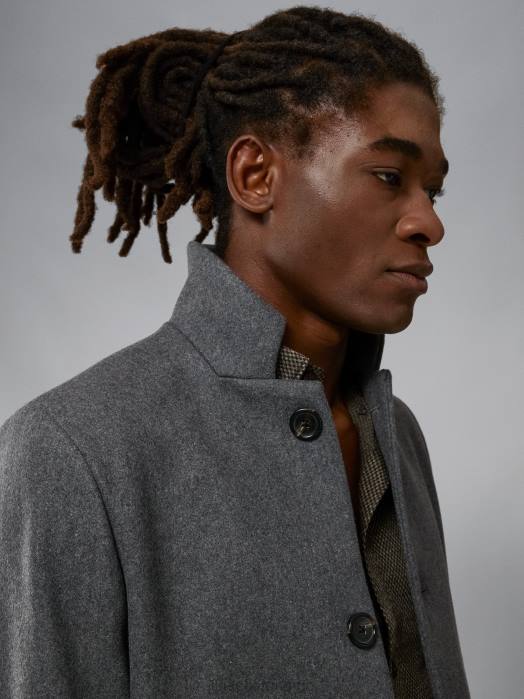 J.Lindeberg menn holger 2.0 melton frakk vulkansk aske klær F8642416