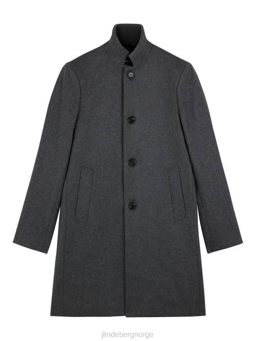 J.Lindeberg menn holger 2.0 melton frakk vulkansk aske klær F8642416