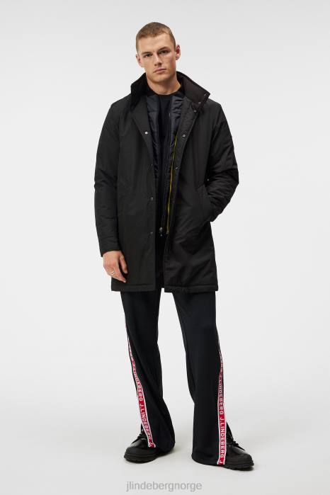 J.Lindeberg menn hollis polstret frakk svart klær F864916