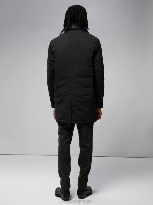 J.Lindeberg menn hollis tech vattert kåpe svart klær F8642408