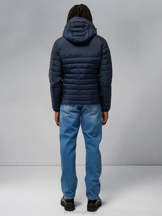 J.Lindeberg menn hybrid tekst dunjakke marinen klær F8642437