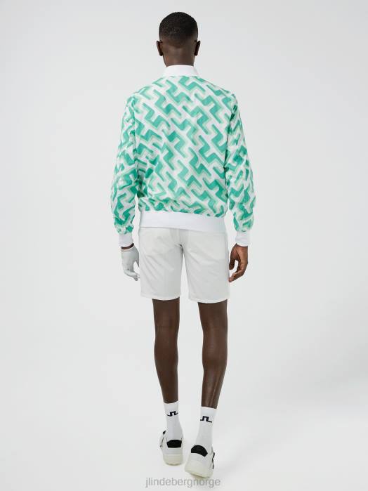 J.Lindeberg menn lux trykt bombefly grønt 3d-bromonogram klær F8642451