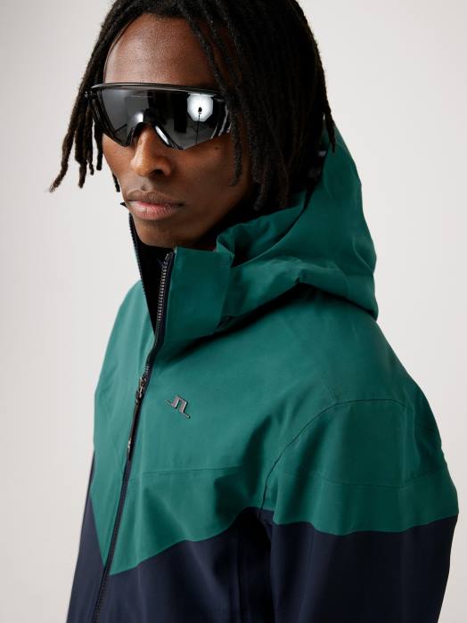 J.Lindeberg menn omnia pro skijakke trelinje grønn klær F8642487