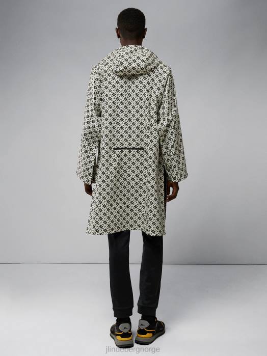 J.Lindeberg menn pakkebar poncho svart monogramsjekk klær F8642426