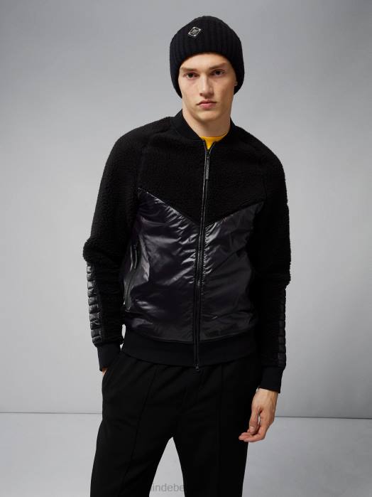 J.Lindeberg menn pile hybrid jakke svart klær F8642425