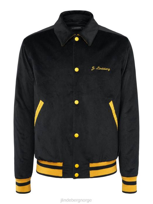 J.Lindeberg menn varez logo varsity jakke svart klær F8642404